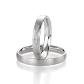 Breuning Trauringe Basic mit Diamanten - 48/05630 & 48/05629